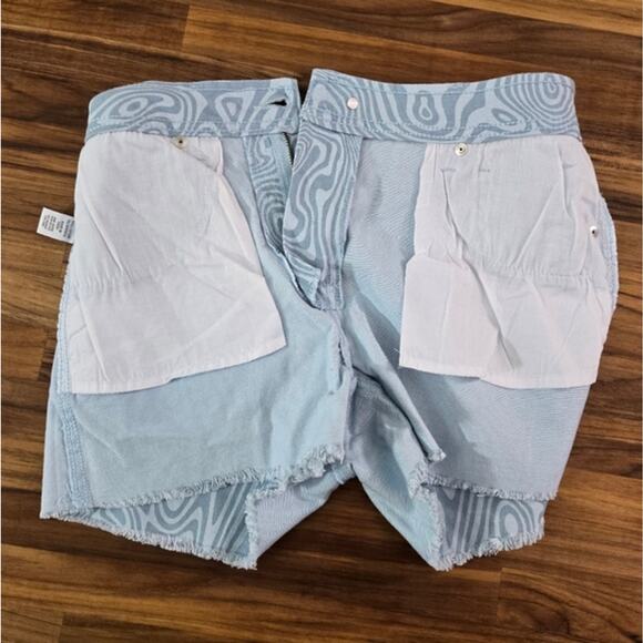 RSQ Women’s Shorts High Rise Y2K Pop Dopamine Print Statement Pattern Blue Sz 25 - Picture 5 of 12